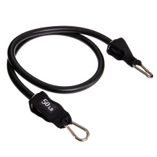 Еспандер трубчастий для фітнесу з карабіном Gemini GT-1002C-50LB 4х16x1200мм навантаження 23кг чорний