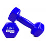 Гантель для фитнеса с виниловым покрытием 2шт GoDo GD-3.0BL