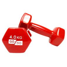 Гантель для фитнеса с виниловым покрытием 2шт GoDo GD-4.0R