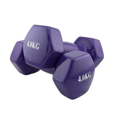 Гантель для фітнесу з вініловим покриттям 2шт по 4кг G0289-4V