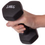 Гантель для фітнесу з неопреновим покриттям Generation Fitness FF51D4A-2kg (чорний)