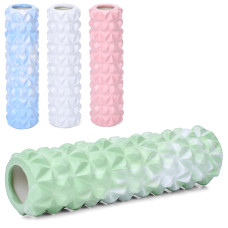 Роллер для занять йогою та пілатесом GR-4124 30*8,5см Блакитний