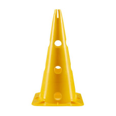 Конус-фишка для тренировок с отверстиями для штанги и держателем сверху 38см