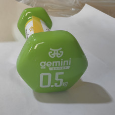 Гантель для фітнесу з вініловим покриттям 2шт по 0.5кг Gemini Sport GSD-0.5GR