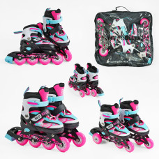 Ролики Best Roller размер 30-33 черно-бирюзово-розовый 27405-S