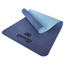 Килимок для фітнесу та йоги TPE+TC 6мм Gemini Pro GE-6BLLB