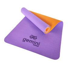 Килимок для фітнесу та йоги TPE+TC 6мм Gemini Pro GE-6PURO