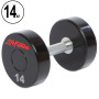 Гантель цельная профессиональная LIFE FITNESS GA-80081-14 1шт 14кг