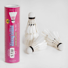 Воланчик перьевой ShengTeWei белый, 6 штук в тубусе