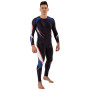 Костюм компресійний чоловічий рашгард лонгслів та штани Domino S-2XL чорний-білий-червоний-синій TC210-KC210-6   M