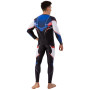 Костюм компрессионный мужской рашгард лонгслив и штаны Domino S-2XL черный-белый-красный-синий TC210-KC210-6   XL