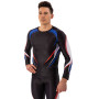 Костюм компресійний чоловічий рашгард лонгслів та штани Domino S-2XL чорний-білий-червоний-синій TC210-KC210-6   M