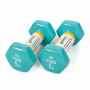 Гантели для фитнеса Gemini Sport с виниловым покрытием 2×5 кг GSD-5.0CYAN