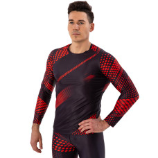 Рашгард лонгслив мужской Domino S-2XL черный-красный TC210-13   XXL
