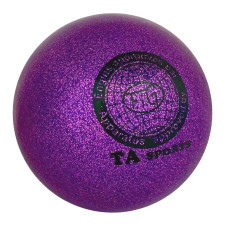 М'яч для художньої гімнастики Go Do 15 см фіолетовий з блискітками FG-12-15-PUR
