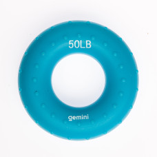 Еспандер кистьовий кільце силікон Gemini GI-3998-50LB навантаження 22,5 кг синій
