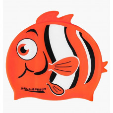 Шапка для плавання Aqua Speed ZOO NEMO 5758 Оранжева Дитяча OSFM (Оригінал) 115-75-nemo