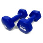 Гантель для фитнеса с виниловым покрытием 2шт по 5кг GoDo GD5.0BL