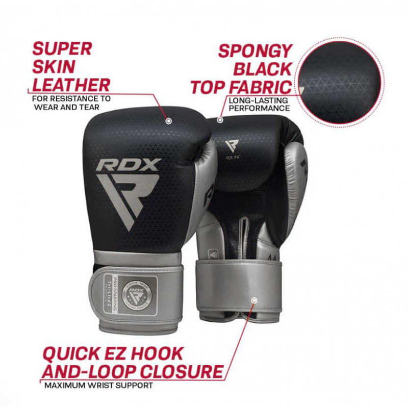 Боксерські рукавички RDX L2 Mark Pro Silver 16 ун.
