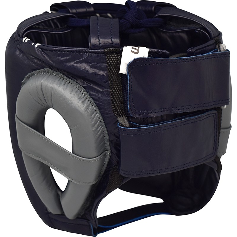 Боксерський шолом RDX Leather Pro Blue M