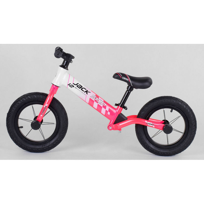 Велобег Corso «Skip Jack» 12 дюймов, бело-розовый, 25025