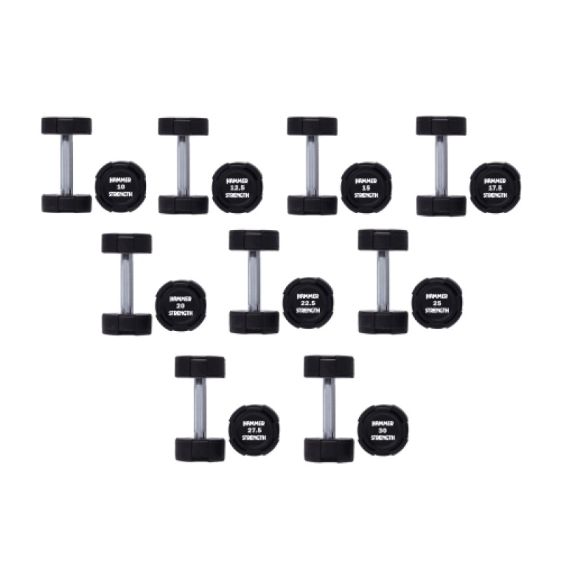 Гантельний ряд 10-30 кг Hammer Strength TPU (9 пар) 360 кг