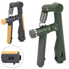 Еспандер кистьовий пружинний з лічильником та регульованим навантаженням 5-60кг GI-4811 Зелений