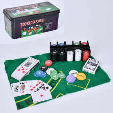 Набір для покеру в металевій коробці 200 фішок FG-240502006L