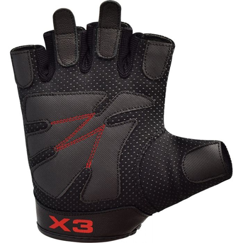 Рукавички для фітнесу RDX S2 Leather Black S