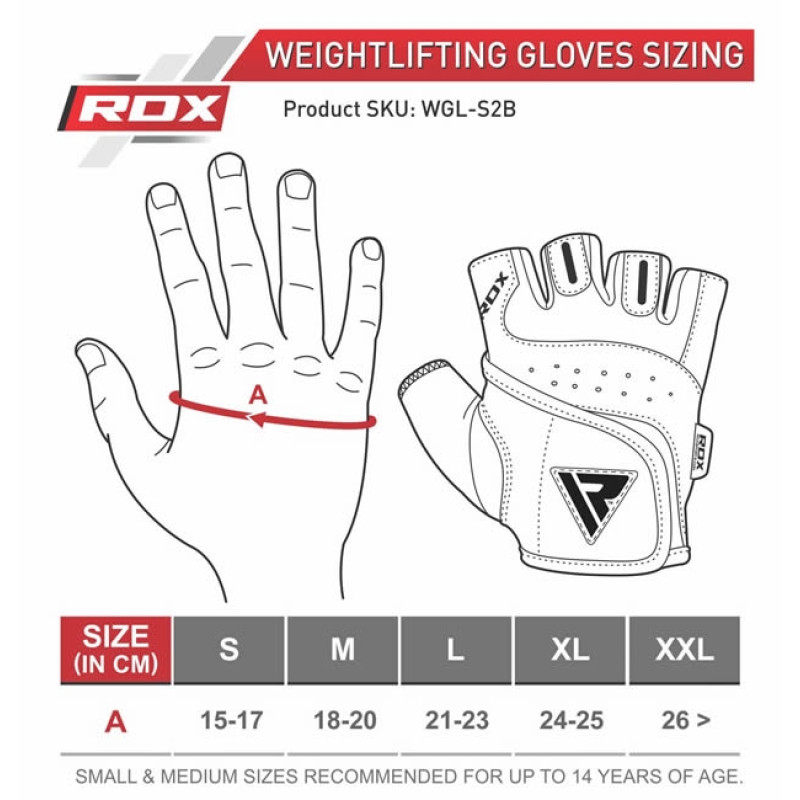 Рукавички для фітнесу RDX S2 Leather Black S