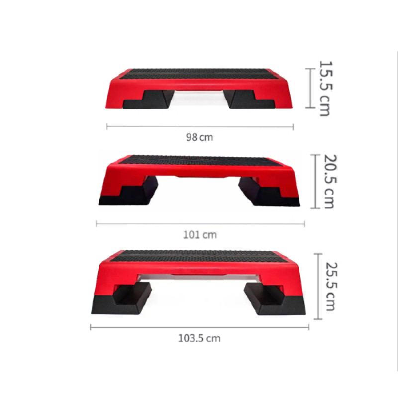 Степ-платформа Generation Fitness Black-Red 3-ступінчаста
