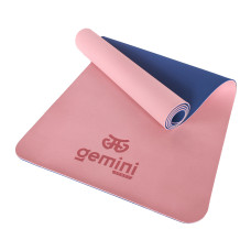 Килимок для фітнесу та йоги TPE+TC 6мм Gemini Pro GE-6LBLO