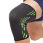 Наколінник бандаж еластичний S-XL 1шт Чорно-салатовий ST-1010GR   L