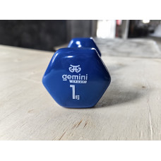 Гантель Gemini Sport для фитнеса с виниловым покрытием 2шт по 1.0кг GSD-1.0BL