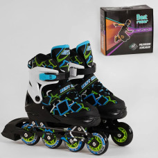 Ролики BEST ROLLER размер 35-38 черно-зелено-синий