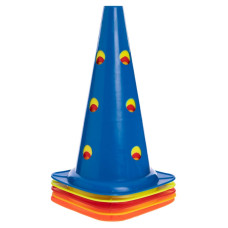 Конус-фішка для тренувань з отворами для штанги C-4604 38см Жовтий