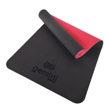 Килимок для фітнесу та йоги TPE+TC 6мм Gemini Pro GE-6BR