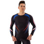 Костюм компресійний чоловічий рашгард лонгслів та штани Domino S-2XL чорний-білий-червоний-синій TC210-KC210-6   S