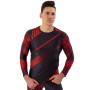 Рашгард лонгслів чоловічий Domino S-2XL чорний-червоний TC210-13   L
