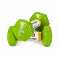 Гантели для фитнеса Gemini Sport с виниловым покрытием 2×5 кг GSD-5.0GR