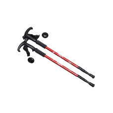 Треккинговые палки + трость Gemini 2 в 1 для туризма и скандинавской ходьбы 2шт красный G2019-3R номер 2