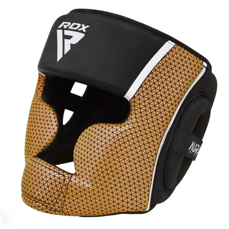 Боксерський шолом RDX T17 Aura Black Gold XL