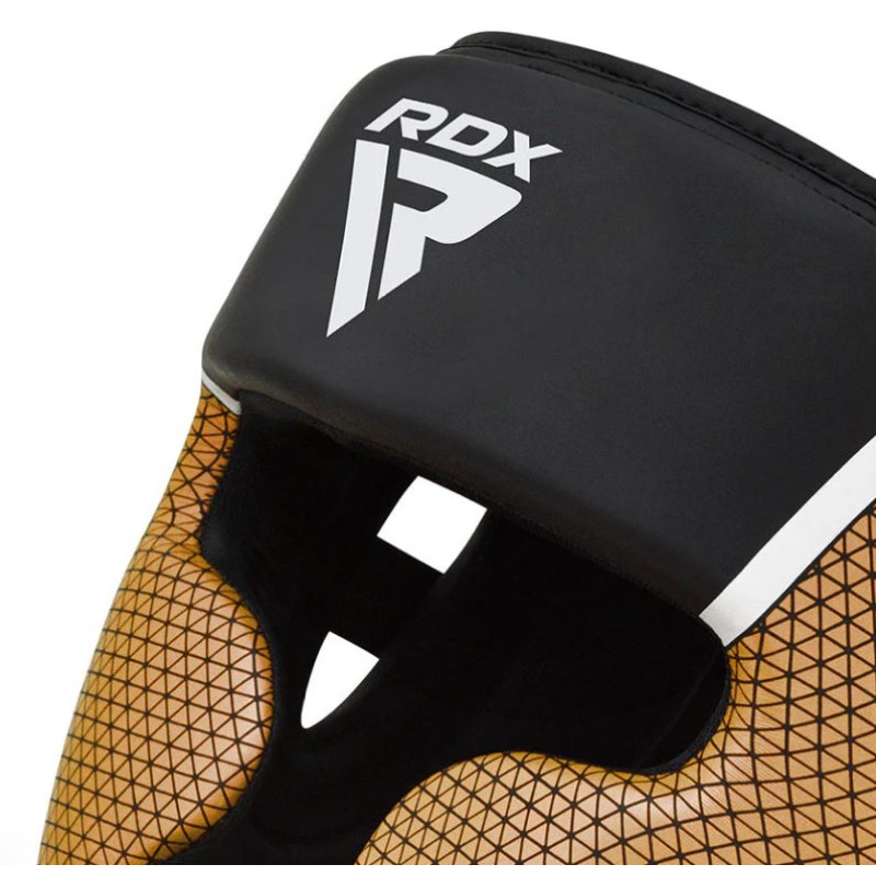 Боксерський шолом RDX T17 Aura Black Gold XL