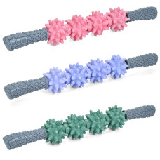 Масажер-палиця роликовий 4 масажерів massager Gemini GI-4672 Рожевий