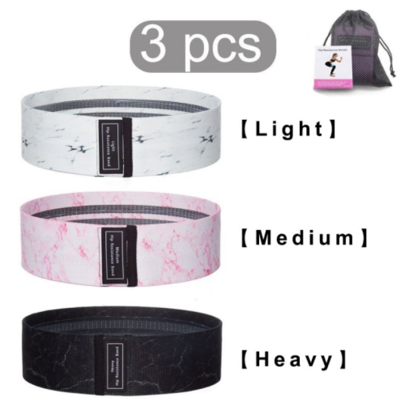 Набір тканинних еспандерів Generation Fitness Hip Resistance Band 3 шт (мармуровий)