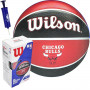 М'яч баскетбольний в подарунковій коробці + насос Wilson NBA TEAM TRIBUTE BSKT CHI BULLS S розмір 7 WZ4021501XP (Оригінал)