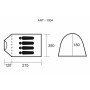 Намет 4-місний GreenCamp 1004