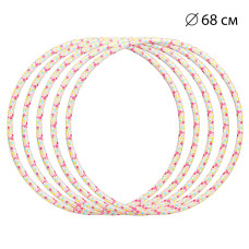 Обруч Bamsic "Квіточка" 68см цільний гімнастичний пластиковий 0192