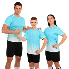 Форма футбольна комплект LIDONG Бірюзово-чорний 4XS-2XL D-8853-1   4XS