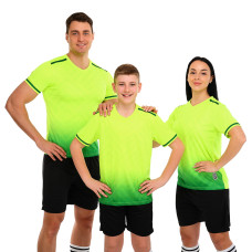 Форма футбольна комплект LIDONG Салатово-чорний 4XS-2XL D-8853-2   XXL